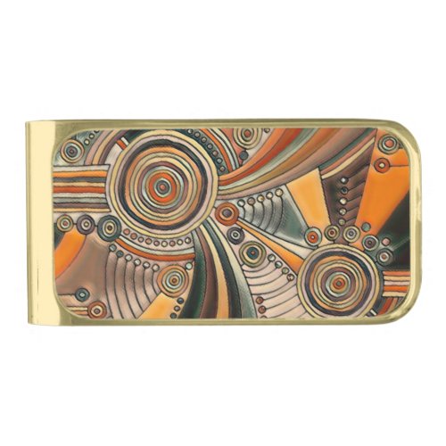 Hand Drawn By EDDArt _ Thoughts 1 Gold Finish Money Clip