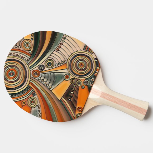 Hand Drawn By EDDArt - Thoughts 1 Ping Pong Paddle (Side)