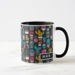 Hand Drawn Cactus in Sketch Style Pattern Mug
