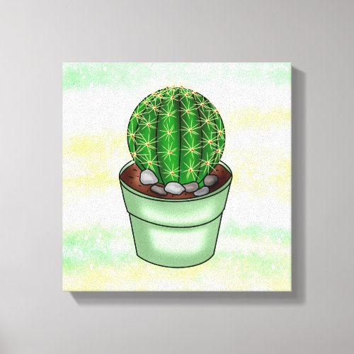 Hand drawn Cactus Succulent   Canvas Print