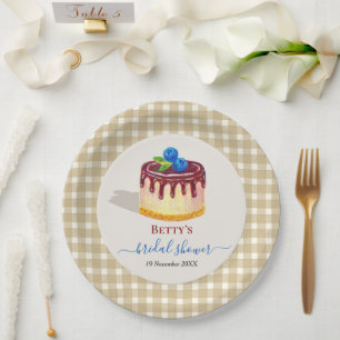 Hand Drawn Cake Dessert Sweet Cute Bridal Shower Paper Plates