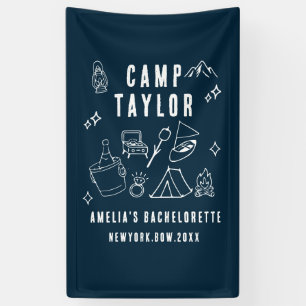 Hand drawn Camp Bachelorette Custom Banner