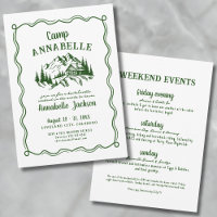Hand Drawn Camp Bachelorette Party