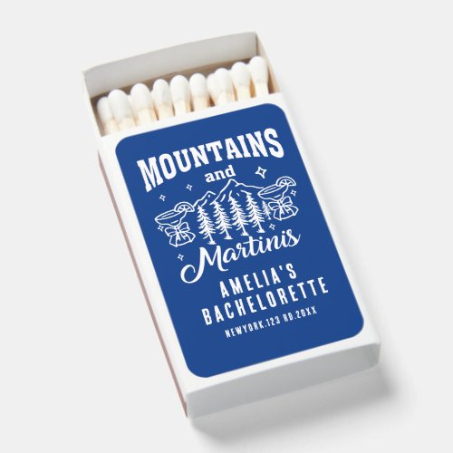 Hand drawn Camp Mountains Martinis Bach trip  Matchboxes