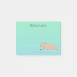 Hand-Drawn Capybara Cute Wildlife Zoo Animal Post-it Notes