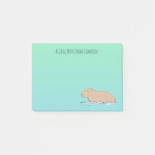 Hand-Drawn Capybara Cute Wildlife Zoo Animal Post-it Notes