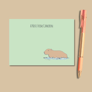 Hand-Drawn Capybara Cute Wildlife Zoo Animal Post-it Notes