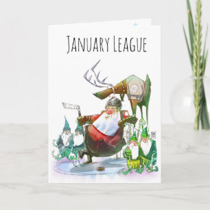 Hand drawn cartoon holiday card