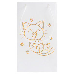 Hand-Drawn Cat Gift Bag