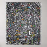 Hand-drawn chalkboard with Summer theme Lettering Poster