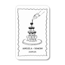 Hand drawn Champagne Tower Wedding Matches