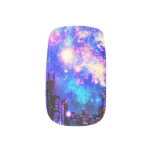 Hand Drawn Chicago Skyline Outer Space Nail Art at Zazzle