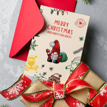 Hand-drawn Christmas Holiday Card