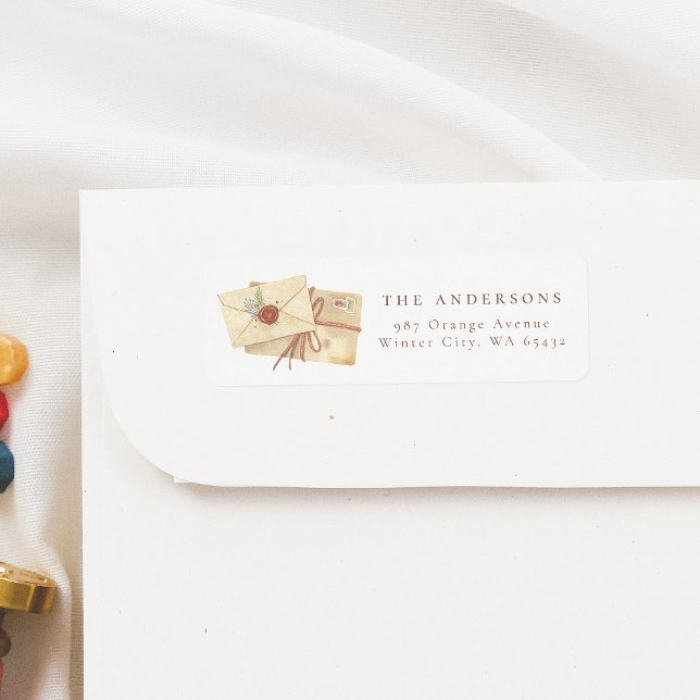 Hand-drawn Christmas Holiday Mail Cute Family Name Label (Creator Uploaded)