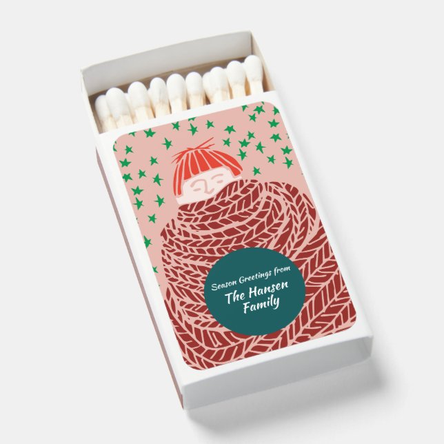 Hand Drawn Christmas Illustration Matchboxes (Front Open)