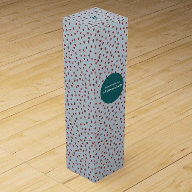 Hand Drawn Christmas Illustration Wine Box (Front)