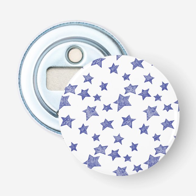 Hand drawn Christmas stars Bottle Opener (Front)