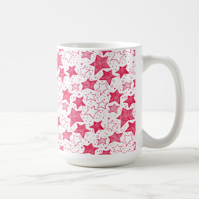Hand drawn Christmas stars Coffee Mug (Right)