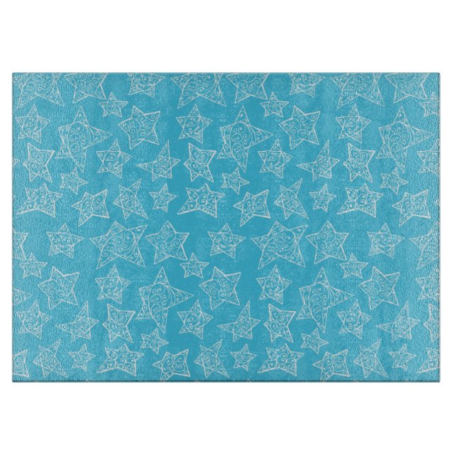 Hand drawn Christmas stars Cutting Board (Front)