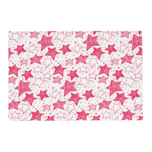 Hand drawn Christmas stars Placemat
