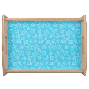 Hand drawn Christmas stars Serving Tray