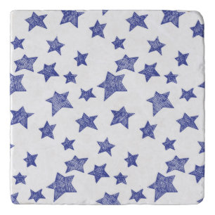 Hand drawn Christmas stars Trivet