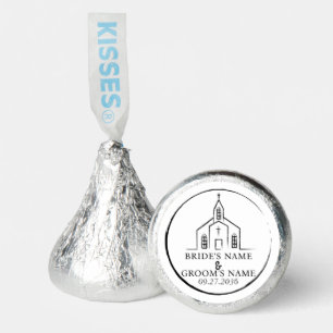 Hand Drawn Church Traditional Whimsical Wedding Hershey®'s Kisses®