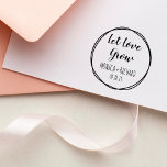 Hand-drawn Circles Let Love Grow Script Wedding Rubber Stamp<br><div class="desc">Create Your Own Hand-drawn Circles Let Love Grow Script Wedding Rubber Stamps by invintage.</div>