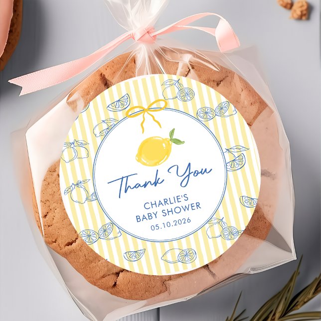 Hand Drawn Citrus Lemon Baby Shower Sticker (Creator Uploaded)