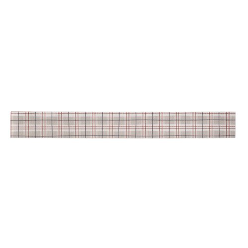 Hand Drawn Classic Beige Plaid Pattern Satin Ribbon