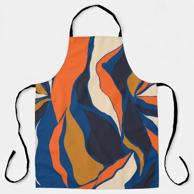 Hand drawn colorful abstract pattern. Creative col Apron (Front)