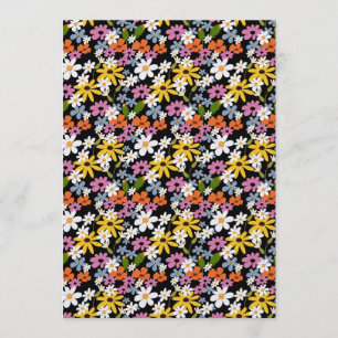 Hand-drawn Colorful Botanical Seamless Pattern Invitation