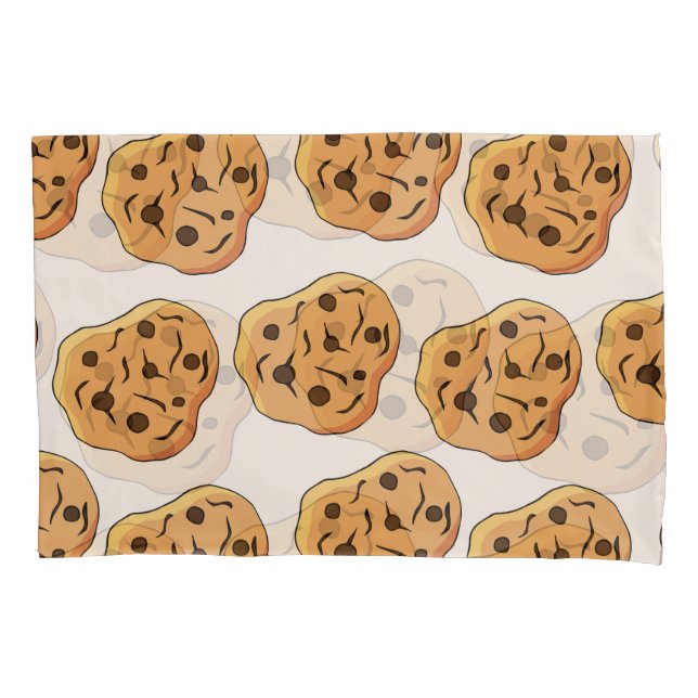 Hand Drawn Cookies Cartoon Pattern Pillow Case (Front)
