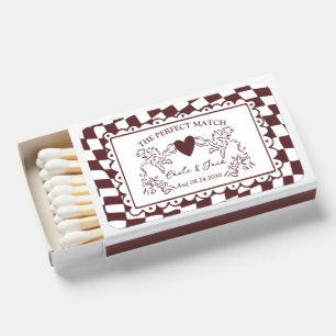 Hand drawn Custom Matchbox Label Favors Perfect Matchboxes