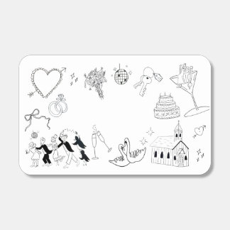 Hand Drawn Custom Wedding Matchbooks
