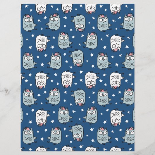 Hand-Drawn Cute Baby Owl Pattern 🦉 (Front)
