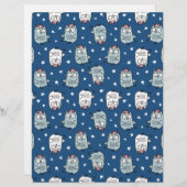 Hand-Drawn Cute Baby Owl Pattern 🦉 (Front/Back)