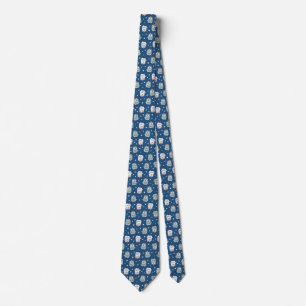 Hand-Drawn Cute Baby Owl Pattern 🦉 Neck Tie