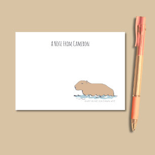 Hand-Drawn Cute Capybara Wildlife Zoo Animal Post-it Notes