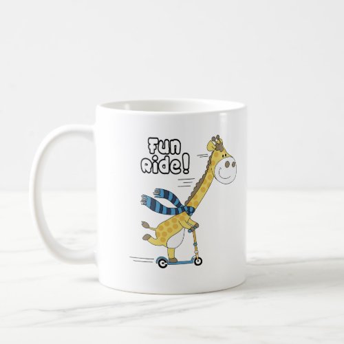 Hand drawn cute giraffe coffee mug
