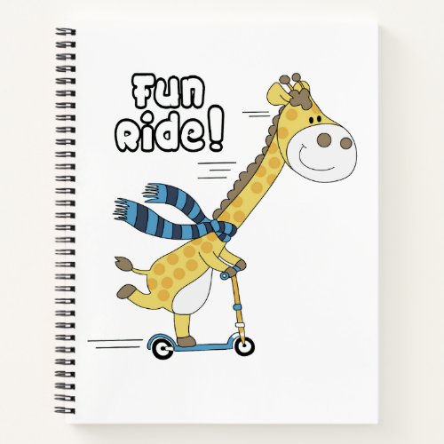 Hand drawn cute giraffe notebook