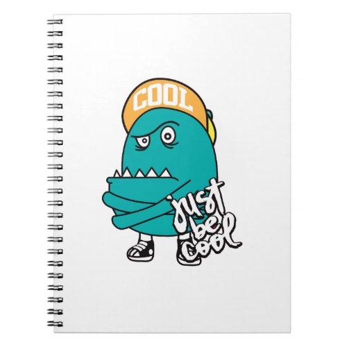 Hand drawn cute monster illustration notebook