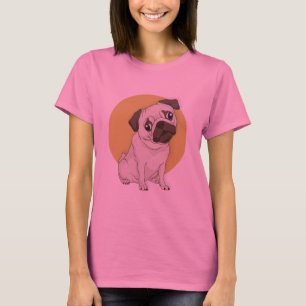 Hand Drawn Cute Pug Women's T-shirt
