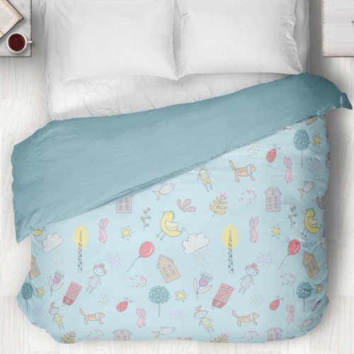 Hand Drawn Cute Stuff ID360 Duvet Cover