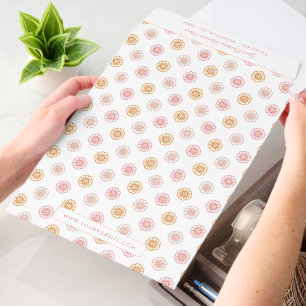 Hand Drawn Daisy Flower Pattern Business Envelope Mailers