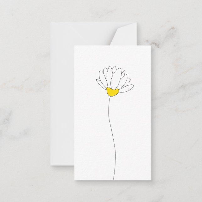 Hand Drawn Daisy Note Card (Front)