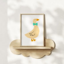 Hand-Drawn Dapper Goose Nursery Art