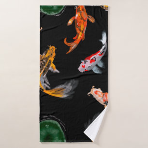Hand drawn digital painting pencil on canvas cute bath towel