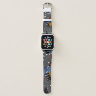 Hand drawn digital pencil pastel color cute cartoo apple watch band