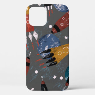 Hand drawn digital pencil pastel color cute cartoo iPhone 12 case